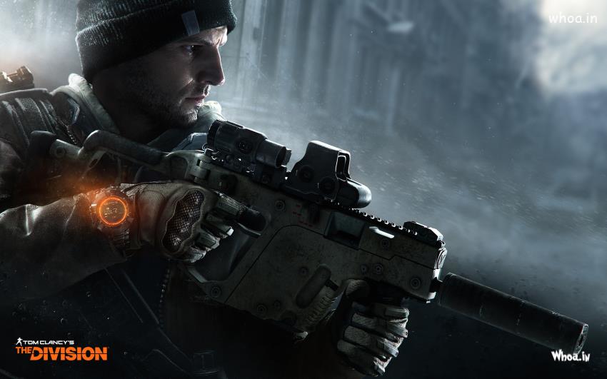 Tom Clancy The Division Agent With Gun HD Games Wallpaper