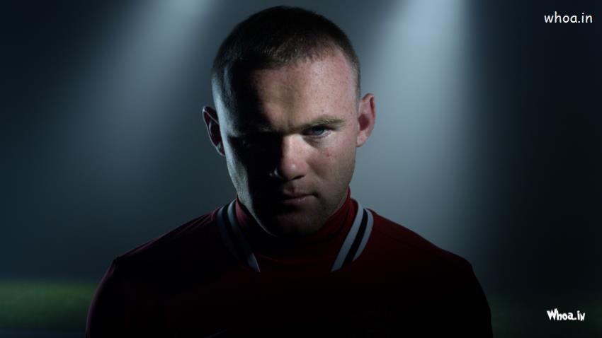 Wayne Rooney Manchester Of United Jersey Face Closeup Wallpaper