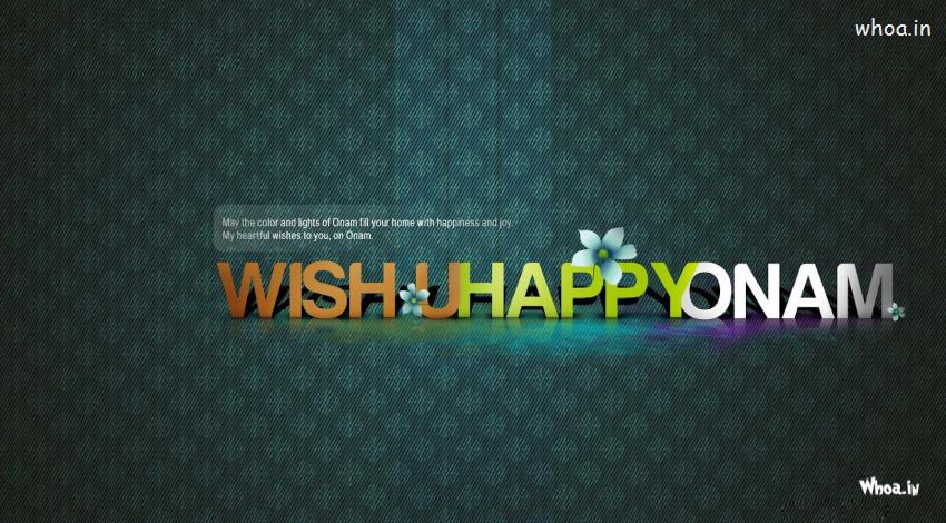 Wish U Happy Onam With Wishes Quotes HD Wallpaper