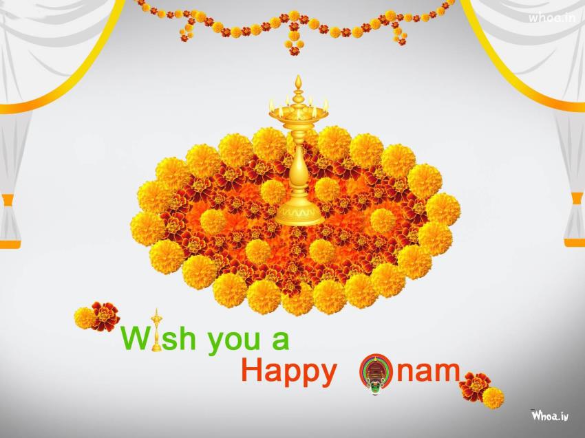Wish You Happy Onam HD Greetings Wallpaper