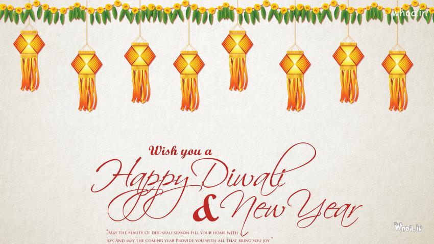 Wish You A Happy Diwali And Happy New Year With Quotes HD Wallpaper