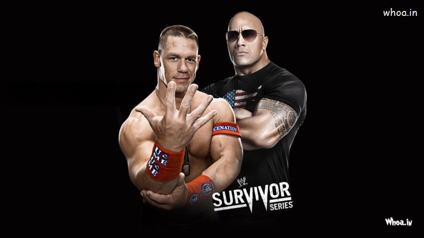 Wrestler John Cena And The Rock Survivor Series HD WWE Wallpaper