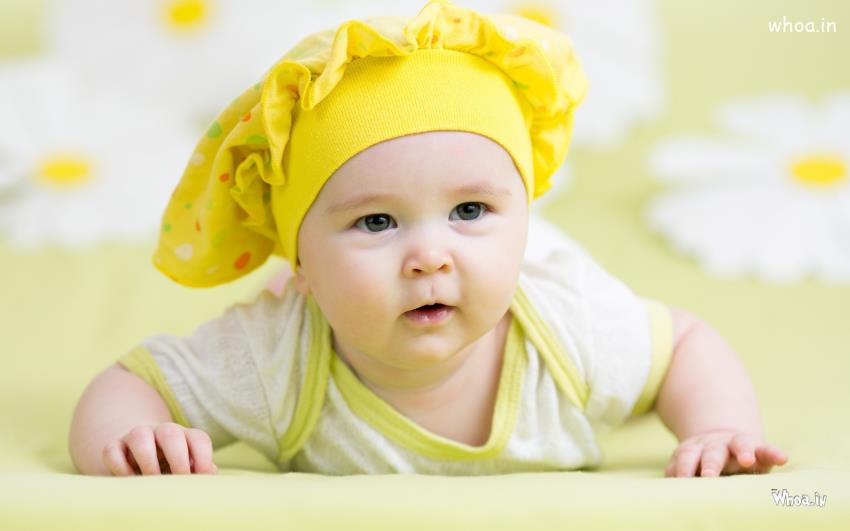 Yellow Newborn Baby Knitted Hat HD Newborn Baby Wallpaper