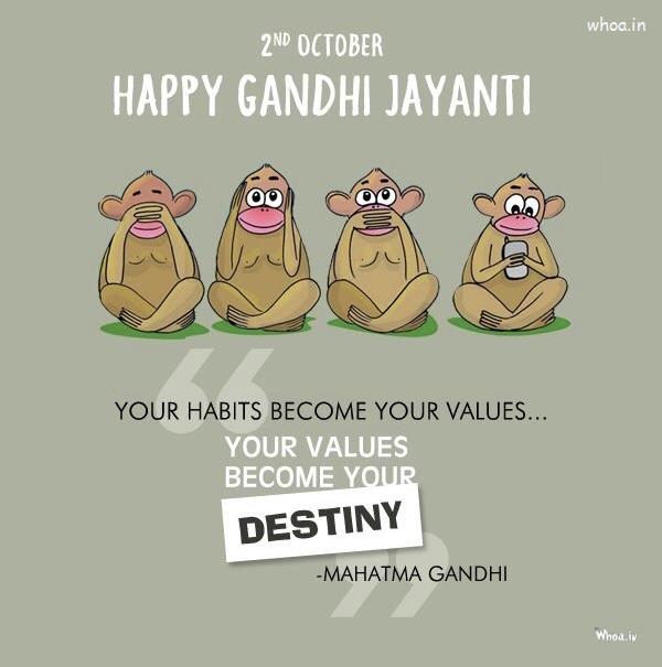 Bapu, Rastrapita, Mohandas Gandhi, Mahatma Gandhi‘S Monkey Bandar Three To Four Now In 21 Century 