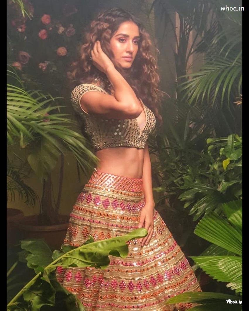 Disha Patani In Traditional Dress Standing Pose Hd Image & Wallpaper