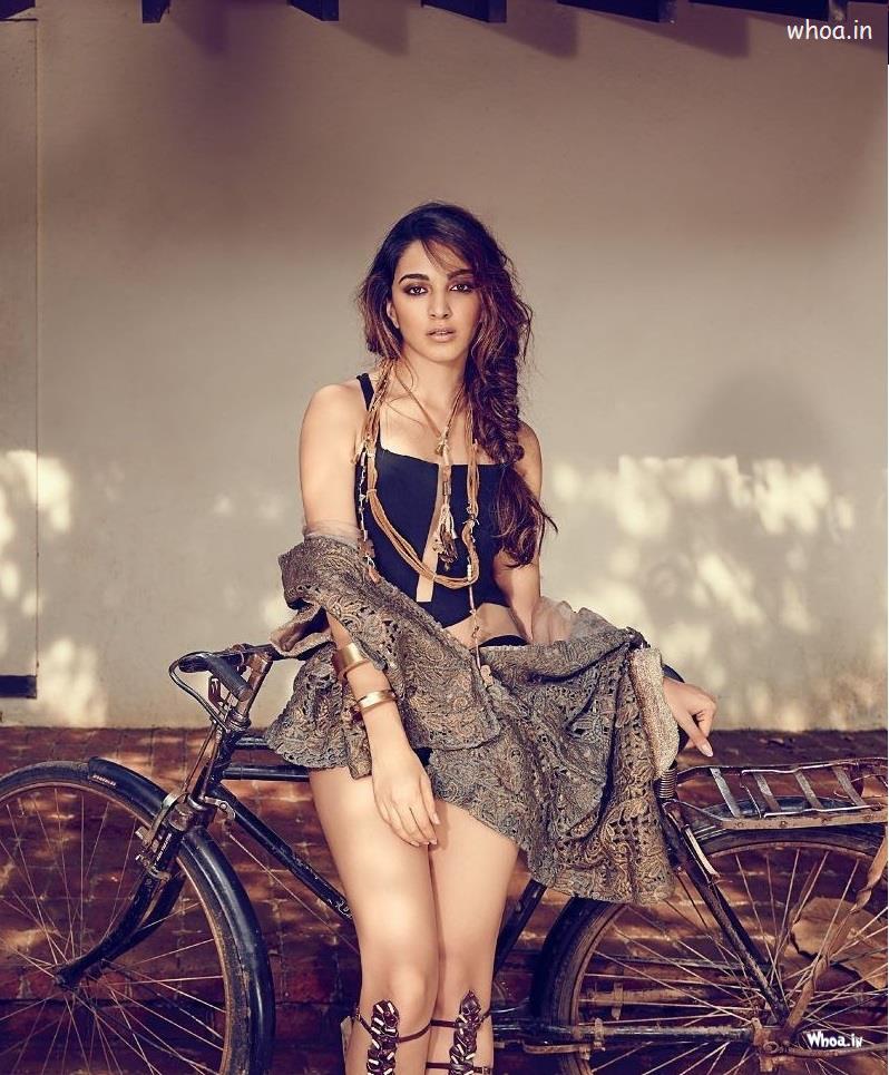 Kiara Advani Avatar With Cycle On Indian Magazine Hd Images Wallpapers 