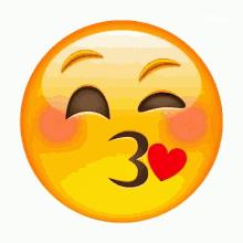 Love smiley Kiss emojis animated GIF love you kiss