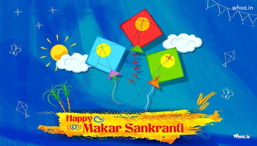 Makar Sankranti Uttarayan Kite Festival HD 4K Images For Wallpapers 