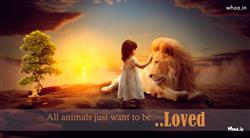 All animals just want to be loved -quote hd Wallpa