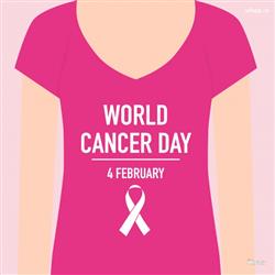 Beautiful t-shirt image for the world cancer day