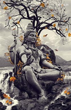 Mutlicolor FRP 3D Ardhnarishwar Statue, For Temple Pooja