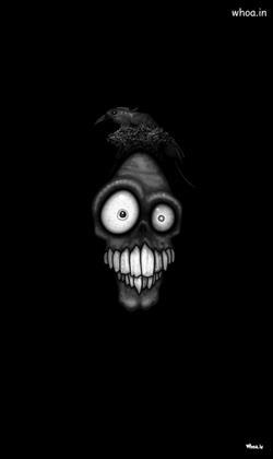 Black background with funny face pictures
