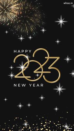 Black background with happy new year images