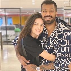 Cricketer Hardik Pandya and his wife Natasa pics