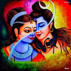 Download Shiv Parvati Marriage Romantic Oil Painti