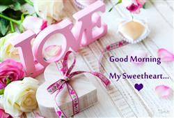 Good morning with love and gifts photos