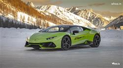 Green Lamborghini Huracan, sports car For Free Dow