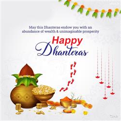 Happy Dhanteras Wishes, Greetings Messages for Cli