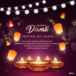 Professional Diwali Greetings Cards with Crackers Image Download