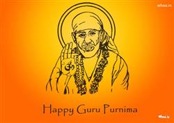 Image of Lord Sai Baba Shirdi for wishing Guru Pur