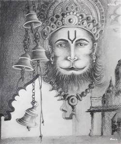 Lord hanuman ji pencil sketch images
