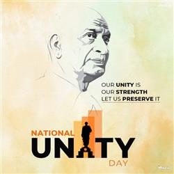 National Unity Day Or Rashtriya Ekta Diwas In Engl