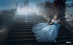 Scarlett Johansson Princess look Light blue long 1