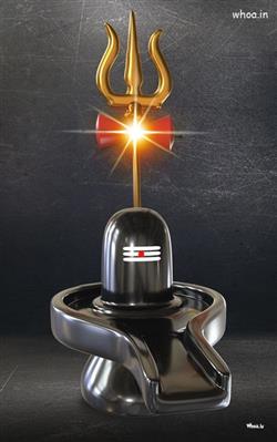 Shivling with trishul best images with black backg