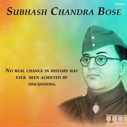 Subhash Chandra Bose Inspirational Quote in englis