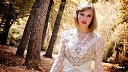 ladylikeTaylor Swift looks heavenly embroidered dr