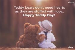 Wishing a happy teddy day images with secret messa