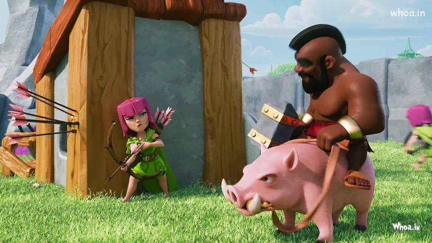 Clash Of Clan Hog Rider Hd Game Images Wallpapers #2 Clash-Of-Clans Wallpaper