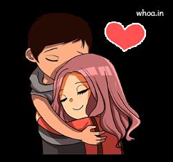 Hug me kiss me love me cute emoji animated cartoon