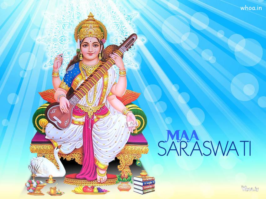 Lord Saraswati Hd Wallpapers & Images Maa Saraswati Images  #2 Lord-Saraswati Wallpaper