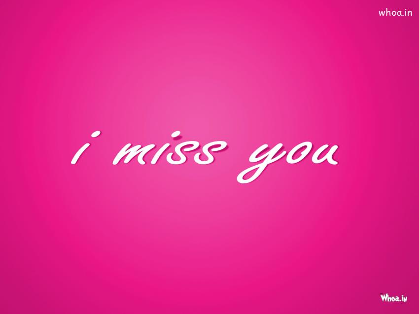 Image Of I Miss You On A Pink Paper