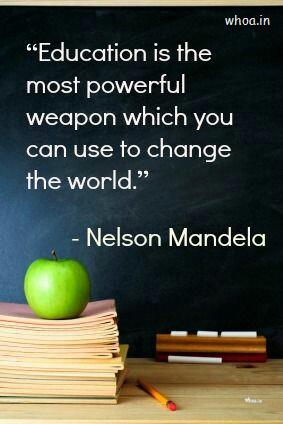 Image Of The Education Thought By Nelson Mandela