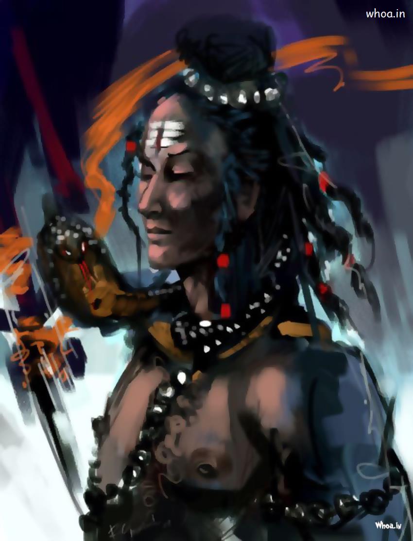 The Beautiful Art Image Of Lord Shiva