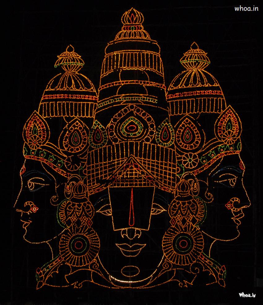 Beautiful Painting Lord Venkateshwara(Balaji)&Goddess Laxmi 