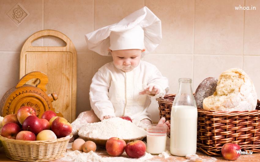 Cute Chef Baby - Baby Chef Photoshoot.Baby Chef Photography