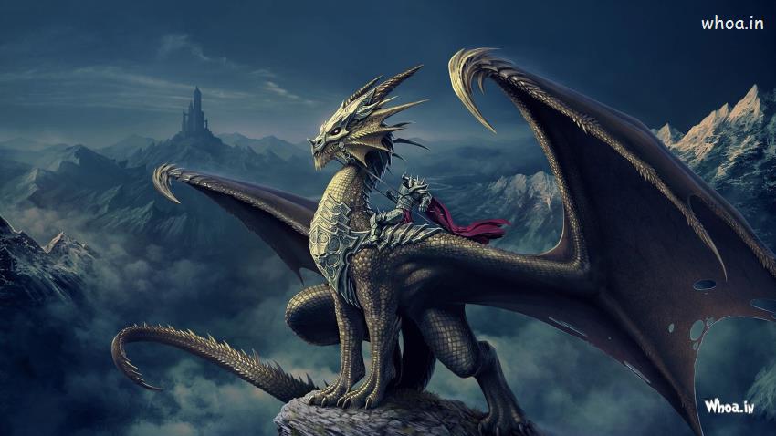 Dragon With Soldier Fantasy HD Dragon Wallpaper - Wallpapers