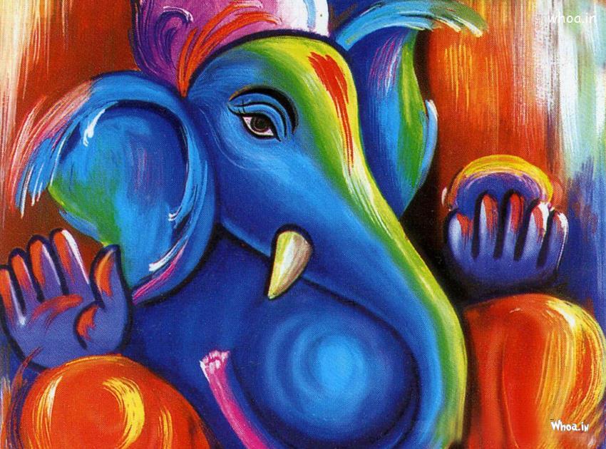 Ganesha Painting Wallpaper - Ganesha Painting Images, Photo