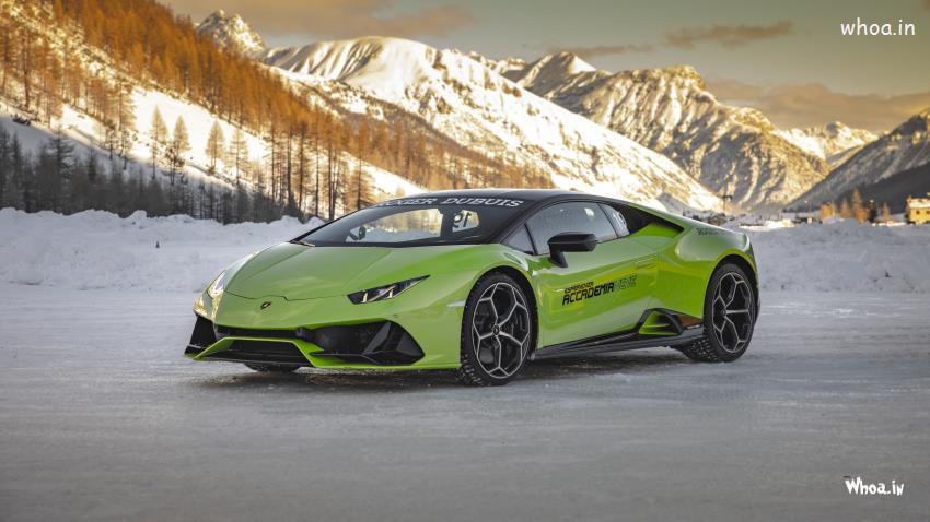 Green Lamborghini Huracan, Sports Car For Free Download