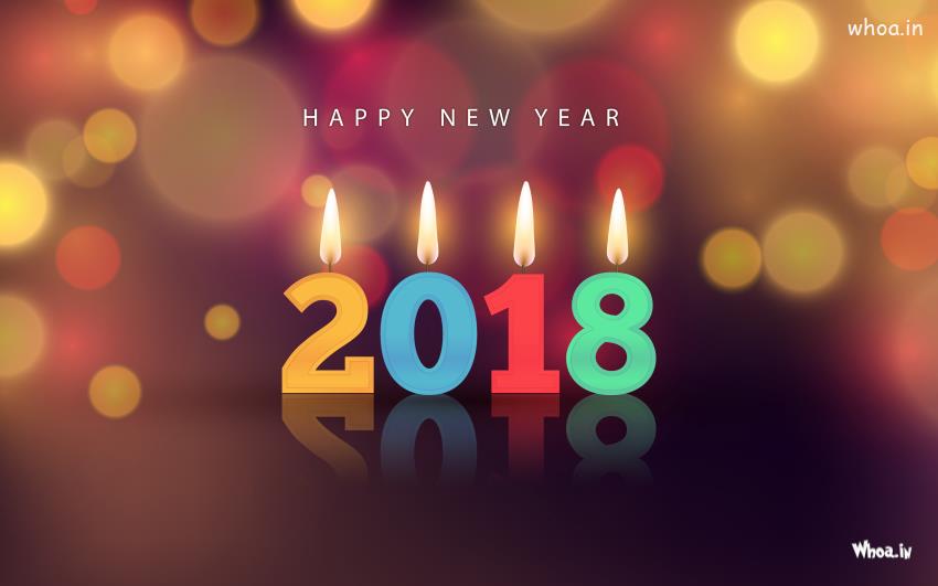 Wish You Happy Near Year 2018 4K Wallpaper Download Free