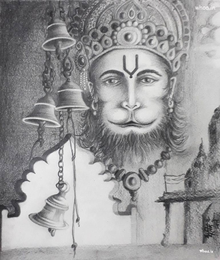 Lord Hanuman Ji Pencil Sketch Images , Balaji Pictures