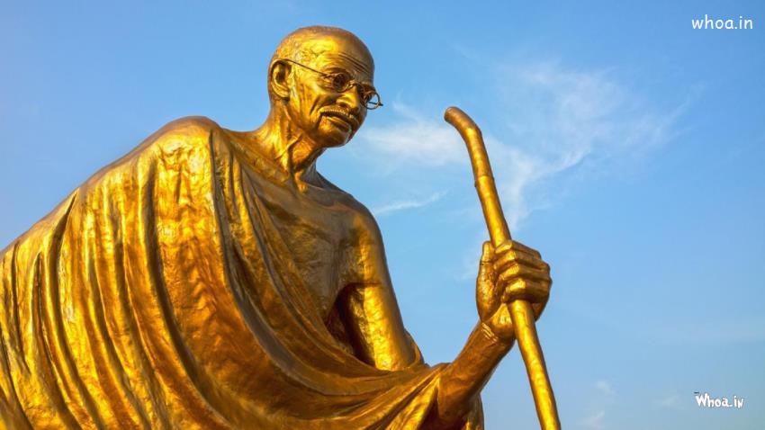 Mahatma Gandhi Golden Statue Hd Wallpapers . Images