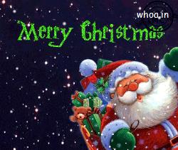 merry christmas santa claus Animated gif wallpaper