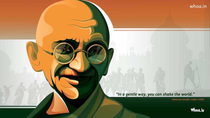 Mohandas Karamchand Gandhi Leadership Quote,Hd Wallpaper 