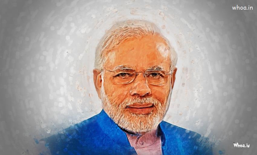 Narendra Modi Indian PM Hd Wallpaper With Blurred Effect 