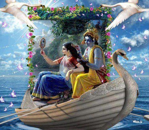 The Beautiful Image Of Radha With Krishna In Nauka Vihar