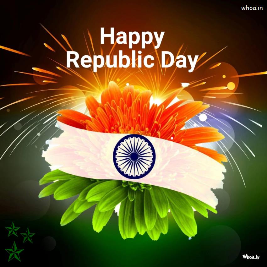 Republic Day With Crackers Black Background Images